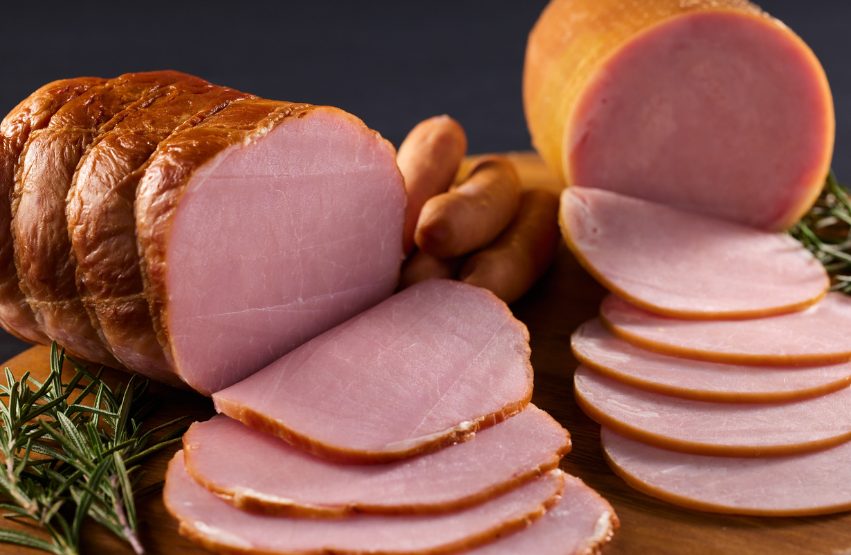 Aufgeschnittener Kochschinken