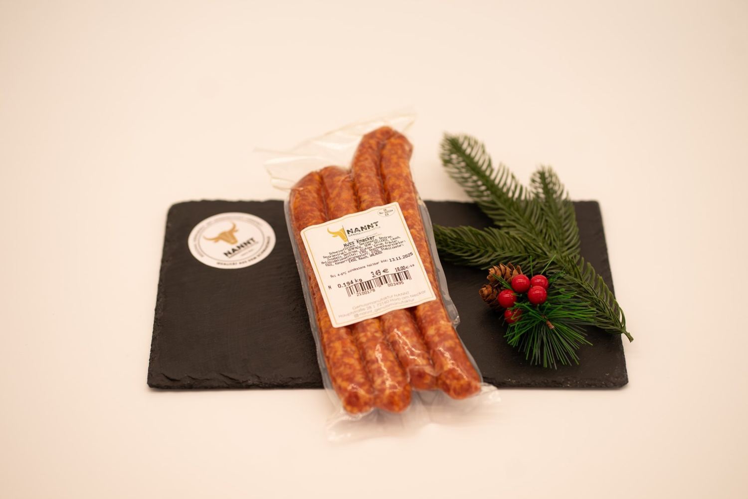 Nussknacker, geräucherte Rohwurst